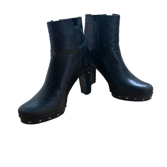 Stewart Weitzman Mid-Rise Studded Black Boots - Picture 2 of 9